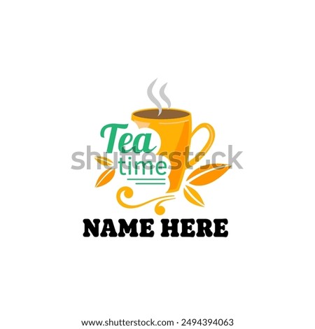 Tea shop logo design, tea cup logo design, Tea logo design, 