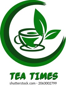 Tea shop logo. Tea shop icon. tea time. Vector design logo.