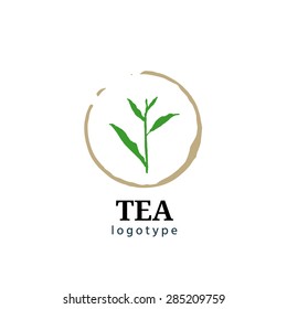 Tea shop logo illustration