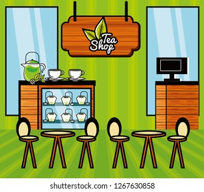 tea shop scene restaurant