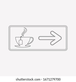 Symbol für Teezeichen-Zeilenelement. Vektorillustration Illustration von Teezeichen-Symbol-Linie einzeln auf sauberem Hintergrund für Ihr Logo für Ihre Web-App.