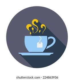 Tea. Single flat color icon. Vector illustration.