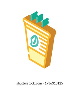 vector de icono isométrico del olor del té. signo de olor a té. ilustración de símbolo aislado
