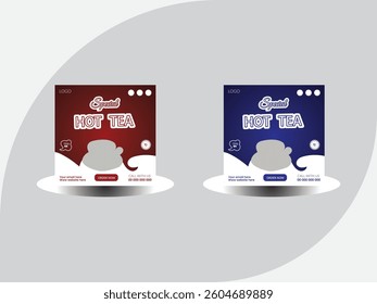 Tea social media post design template. international Tea day. international Tea day creative poster, banner, social media post, background, template, postcard design etc.