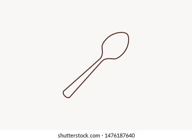 Tea spoon - Linear icon - Tea icon set