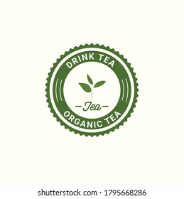 Tea stamp badge logo design. Circle form templates Tea. Element for design, advertising, packaging of tea products