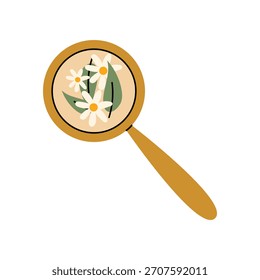 Coador de chá com flores de camomila para preparação de bebida de ervas acolhedora