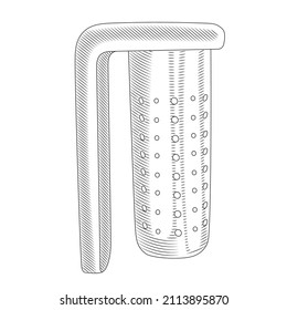 Tea strainer with handle vector illustration.