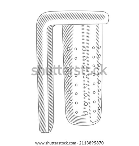 Tea strainer with handle vector illustration.