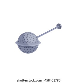 Tea strainer icon in cartoon style isolated on white background