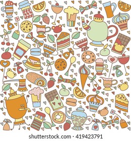 Tea sweets pattern
