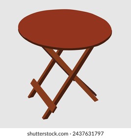 Tea table for garden isolate