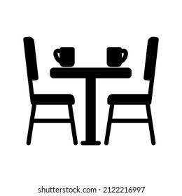 Tea Table Glyph Black Icon Design