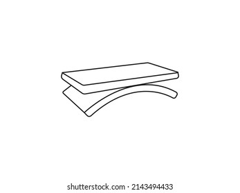  Tea table line icon concept. Tea table vector linear illustration, symbol, sign.  Tea table vector.tea table.