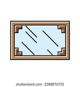 tea table top view color icon vector. tea table top view sign. isolated symbol illustration