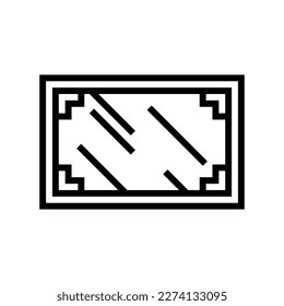 tea table top view line icon vector. tea table top view sign. isolated contour symbol black illustration