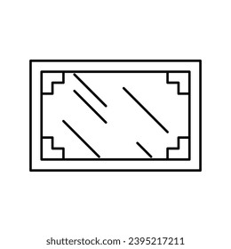 vector de icono de la línea de vista superior de la tabla de té. señal de la vista superior de la mesa de té. símbolo de contorno aislado ilustración negra