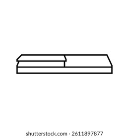 tea table top view line icon vector. tea table top view sign. isolated contour symbol black illustration