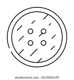 tea table top view line icon vector. tea table top view sign. isolated contour symbol black illustration