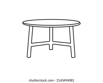 tea table vector. tea table. Tea table line icon concept. Tea table vector linear illustration, symbol, sign.