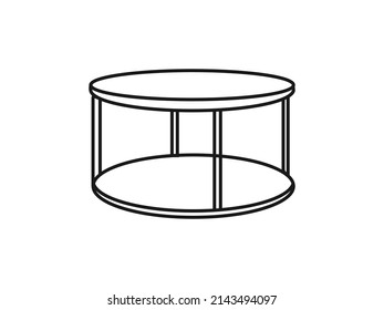 tea table vector. tea table. Tea table line icon concept. Tea table vector linear illustration, symbol, sign.