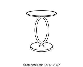 tea table vector. tea table. Tea table line icon concept. Tea table vector linear illustration, symbol, sign.