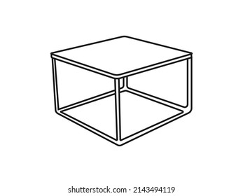 tea table vector. tea table. Tea table line icon concept. Tea table vector linear illustration, symbol, sign.