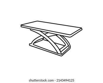 tea table vector. tea table. Tea table line icon concept. Tea table vector linear illustration, symbol, sign.