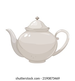 Tea Teapot Tea Kettle Cartoon. Tea Teapot Tea Kettle Sign. Isolated Symbol Vector Illustration