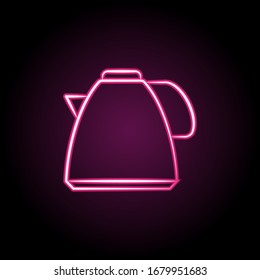 Tea, teapot neon icon. Simple thin line, outline vector of tea icons for ui and ux, website or mobile application