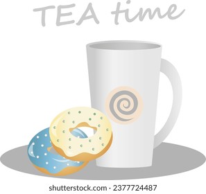 Teezeitfrühstück mit Donuts