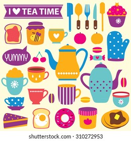tea time clip art set