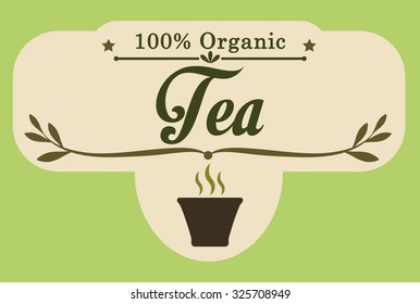 Tea time concept with tea cup design, vector illustration 10 eps graphic.