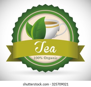 Tea time concept with tea cup design, vector illustration 10 eps graphic.