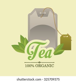 Tea time concept with tea cup design, vector illustration 10 eps graphic.