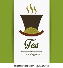 Tea time concept with tea cup design, vector illustration 10 eps graphic.