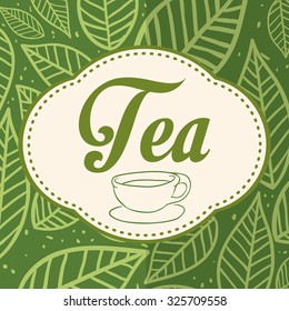Tea time concept with tea cup design, vector illustration 10 eps graphic.