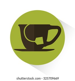 Tea time concept with tea cup design, vector illustration 10 eps graphic.