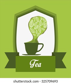 Tea time concept with tea cup design, vector illustration 10 eps graphic.