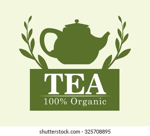 Tea time concept with tea kettle design, vector illustration 10 eps graphic.