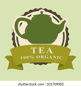 Tea time concept with tea kettle design, vector illustration 10 eps graphic.