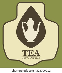 Tea time concept with tea kettle design, vector illustration 10 eps graphic.
