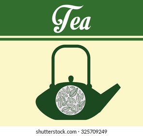 Tea time concept with tea kettle design, vector illustration 10 eps graphic.
