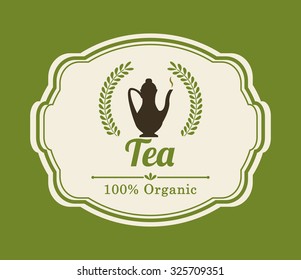 Tea time concept with tea kettle design, vector illustration 10 eps graphic.
