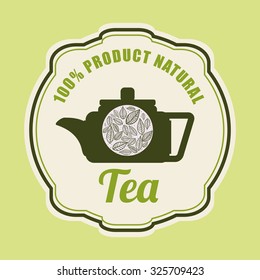 Tea time concept with tea kettle design, vector illustration 10 eps graphic.
