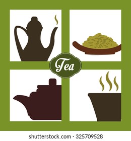 Tea time concept with tea kettle design, vector illustration 10 eps graphic.
