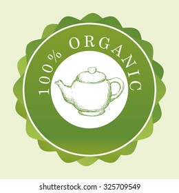 Tea time concept with tea kettle design, vector illustration 10 eps graphic.