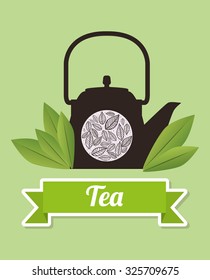Tea time concept with tea kettle design, vector illustration 10 eps graphic.