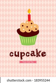 tea time cupcake wallpaper