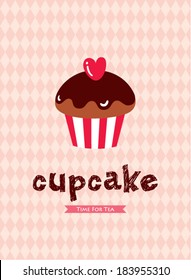tea time cupcake wallpaper